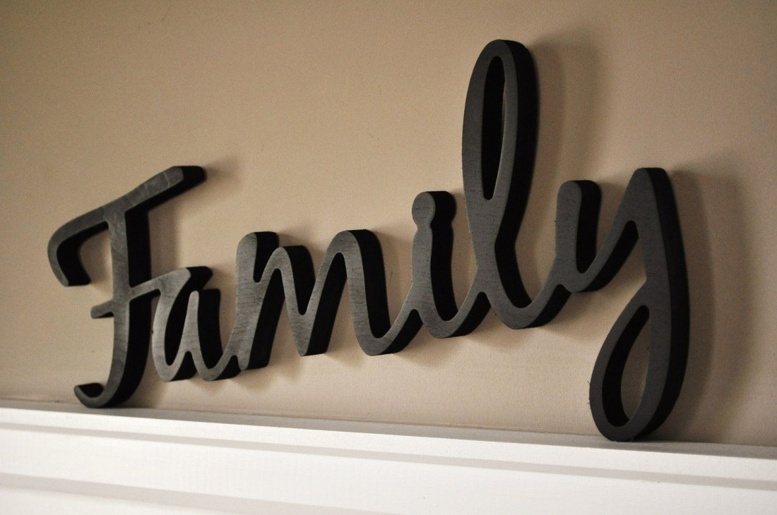 Wood Family Wall Decor Word Art Wood 3D Cutout Familymrc Wood Products | Word Art